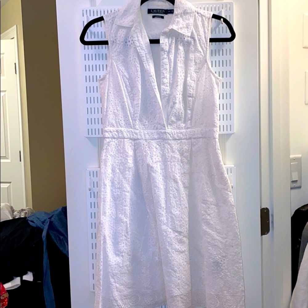 White eyelet dress